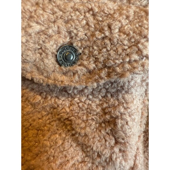 Bershka Womens Sherpa Fleece Jacket Button Closures Blush Pink Size M/L - Picture 3 of 8